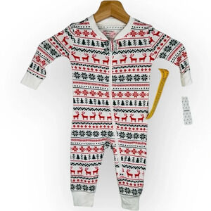 Nordstrom Christmas Pajamas 3-6M Unisex Fair Isle Print Sleepwear Modal